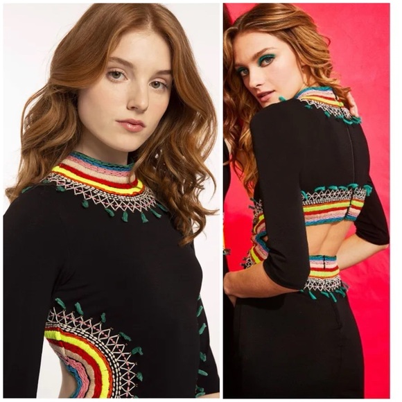 Alice + Olivia Dresses & Skirts - ALICE + OLIVIA Tamson Embroidered Cut Out Mini Dress